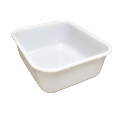 14-1/2" x 12-1/2" x 5-1/2" White Utility Kitchen Bus Box/Tub/Bin with Handles- Heavy Duty Plastic Restaurant Tub/Dish Washing Box for Kitchen Organization/Storage