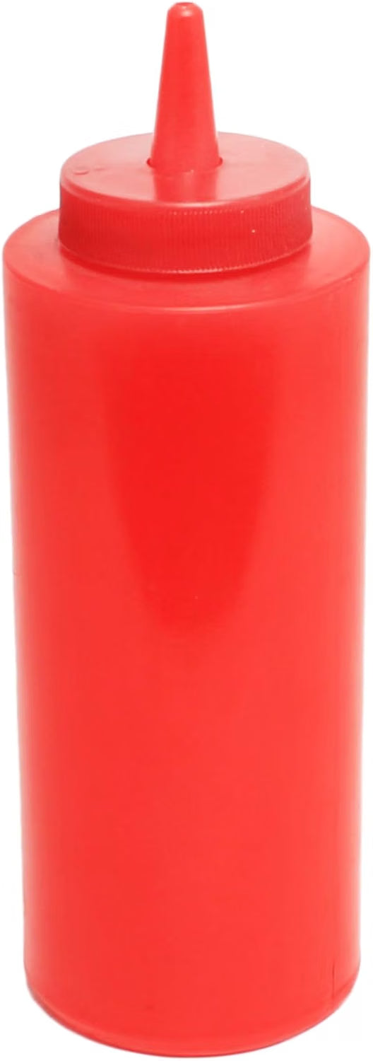 Set of 12 Squeeze Condiment Dispensing Bottles 8 oz - Plastic Squeeze Bottle For Sauces Spreads Ketchup Mustard Mayo Hot sauces and Olive oil
