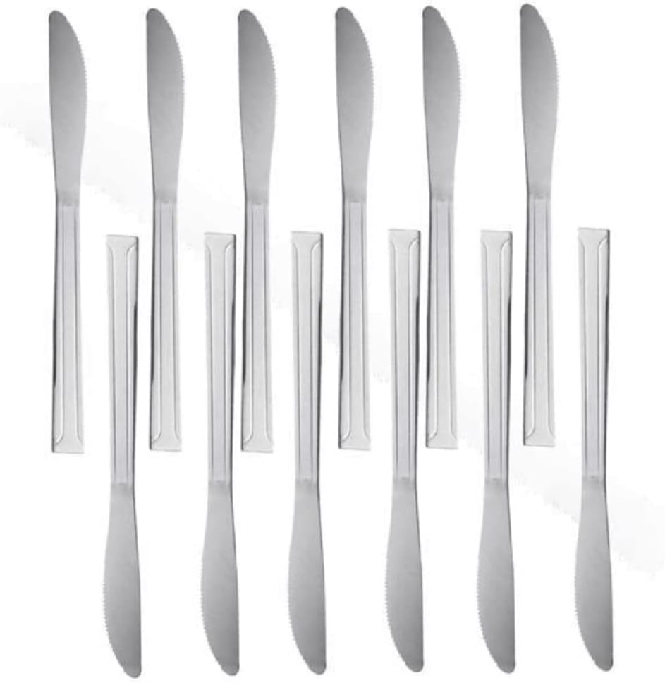 Domilion Stainless Steel Set of 12- Stainless Steel Flatware Silverware Cutlery Kitchen Tableware Set for Home Restaurant for Stirring Coffee Dessert Ice Cream Cappuccino