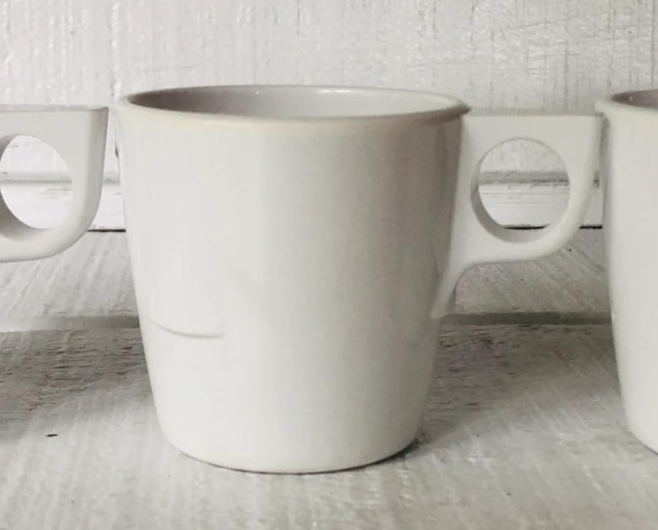 7 oz Stacking Cup Melamine Set of 12- Dishwasher Safe Break-Resistant Coffee Cup Set Reusable Plastic Cup for Latte Cappuccino Cocoa Hot Tea Mocha Home Cafe Restaurants