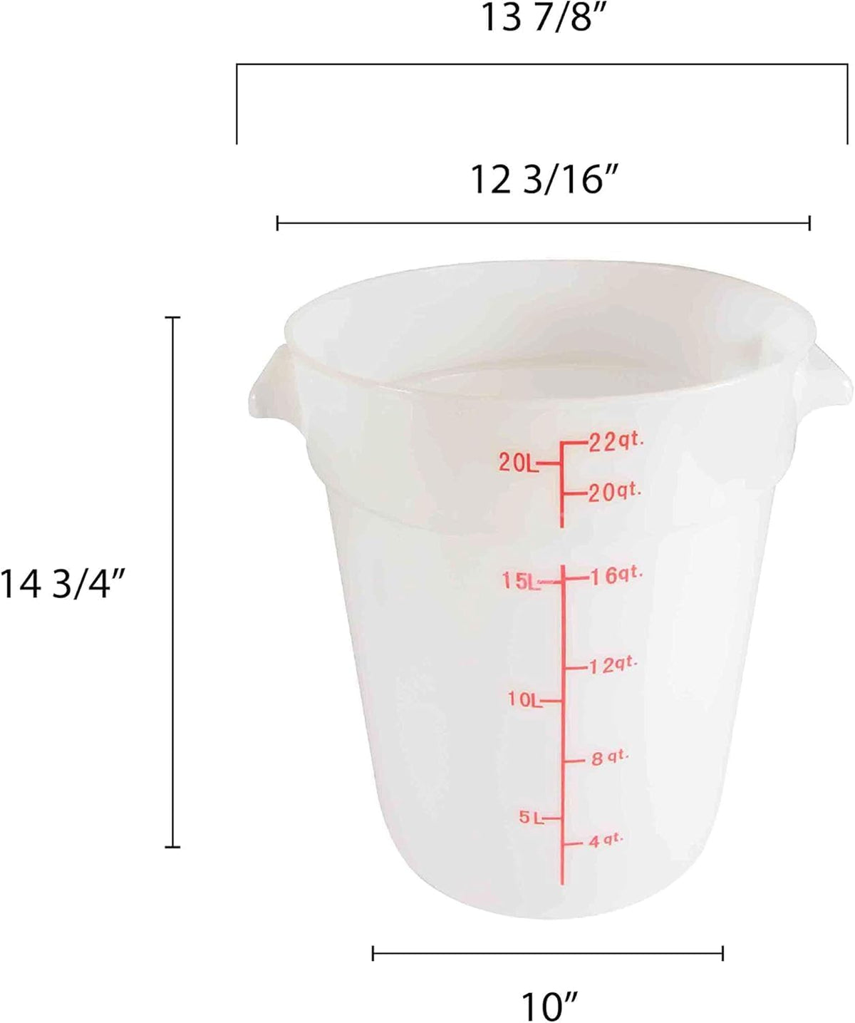 Round Food Storage Container Polypropylene - Commercial Food Storage Containers Meal Prep Containers Reusable Food Containers for Pantry Kitchen Storage Organization