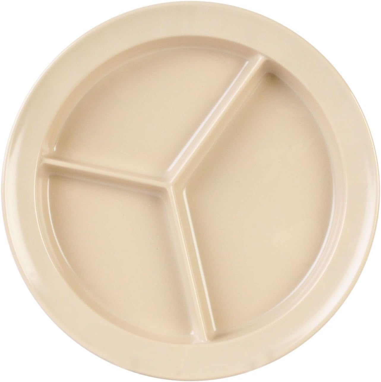 3 Compartment Deep Serving Plate Melamine Set of 12- Dishwasher Safe Break-Resistant Serving Platter Dinner Plates Portion Plates for Dinner Home Kitchen Restaurants