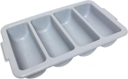 4 Compartments Silverware Organizer Cutlery Tray 22-1/2" x 13" x 4"- Plastic Utensils Drawer Holder Cutlery Holder for Kitchen Home and Restaurant Organization