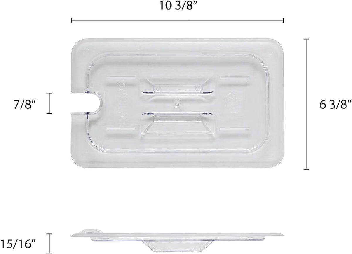 Solid Polycarbonate Food Pan Lid - Food Storage Container Cover Restaurant Commercial Hotel Pans Cover for Food Prep Fruits Vegetables Beans Corns