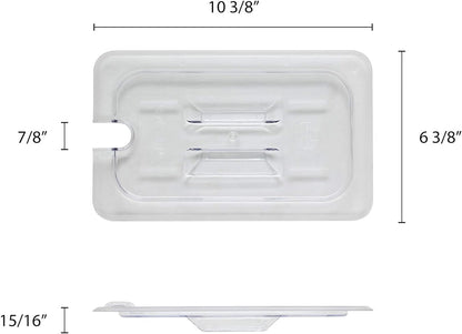 Solid Polycarbonate Food Pan Lid - Food Storage Container Cover Restaurant Commercial Hotel Pans Cover for Food Prep Fruits Vegetables Beans Corns