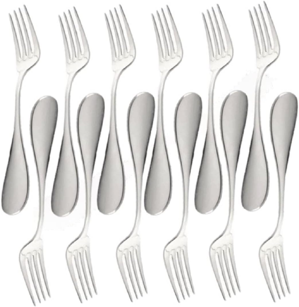 Set of 12 Stainless Steel York - Stainless Steel Silverware Flatware Cutlery Kitchen Tableware Set for Home and Restaurant