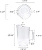 Three Spouts Water Pitcher Polycarbonate Clear Color Set of 2 - Beverage Serveware Carafe Clear Pitcher for Mimosa Bar Brunch Cold Water Juice Milk Iced Tea Lemonade