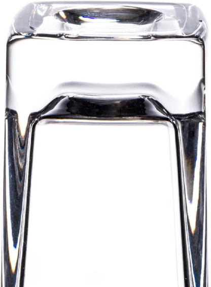 Square Shot Glass Polycarbonate with Heavy Base Clear Color Set of 2- Liquor Plastic Drinking Glass Clear Shot Glass Tequila Shots for Whiskey Tequila Vodka Espresso