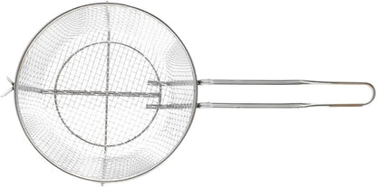 Round Fry Basket Heavy Duty Nickel Plated Iron - Deep Fry Basket Frying Multifunctional Fryer Round Food Strainer for Restaurant Kitchen Frying Chips Fish Sausages