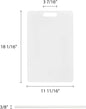 Utility Cutting Board White Plastic with Handle- Non-Skid Plastic Chopping Board Cutting Board for Kitchen Meat Vegetables Fruits Home Restaurants Dishwasher Safe
