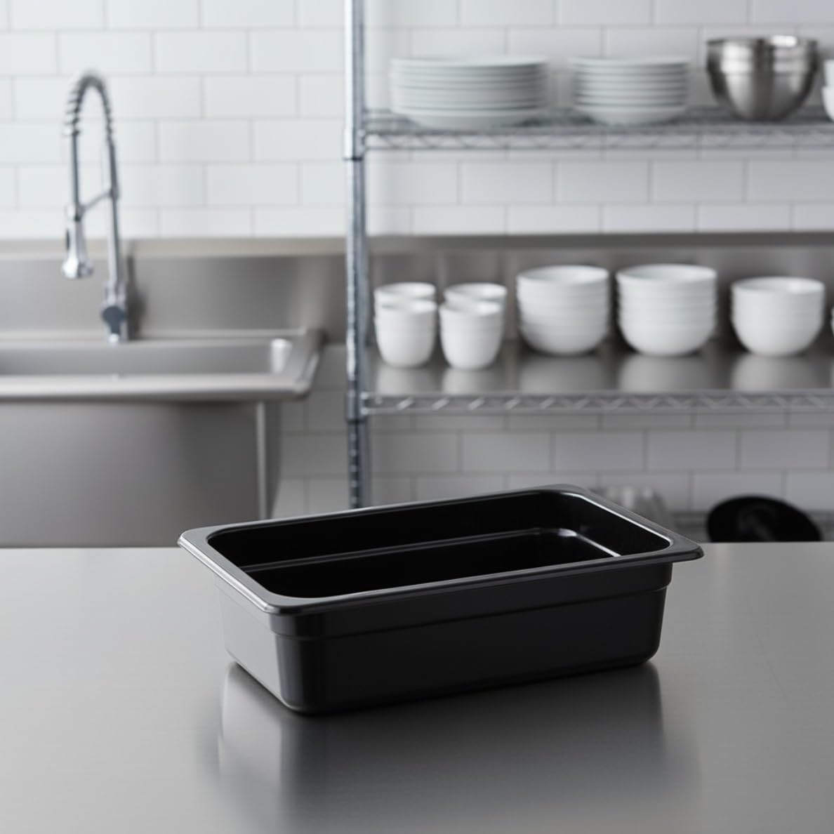 Deep Polycarbonate Food Pan - Commercial Restaurant Food Storage Containers Hotel Pans for Catering Buffets Restaurants Fruits Vegetables Corns