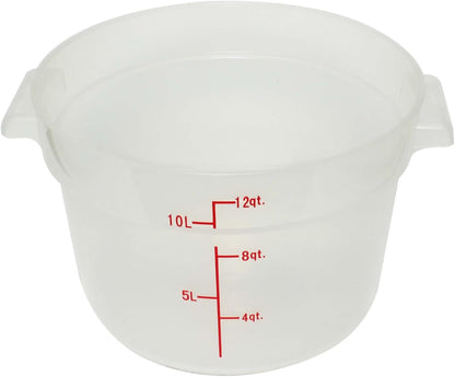 Round Food Storage Container Translucent Polypropylene- Commercial Food Storage Containers Meal Prep Containers Reusable Food Containers for Pantry Kitchen Storage Organization