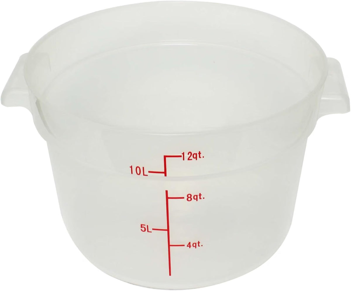 Round Food Storage Container Translucent Polypropylene- Commercial Food Storage Containers Meal Prep Containers Reusable Food Containers for Pantry Kitchen Storage Organization