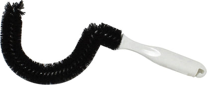 Coffee Decanter Cleaning Brush with Curved Head and Plastic Handle-Nylon Brush Household Tools Flexible Scourer for Decanters Goblets Glasses Cups