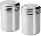 10 oz. Dredge Shaker with/without Handle Aluminum Set of 2 - Seasonings Spice Shakers With Holes and Lids Ideal for Salt Spice Sugar Flour Perfect for Home Kitchen