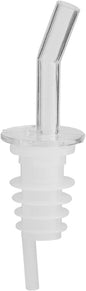 Flow Liquor Pourer with Black Collar Acrylonitrile Set of 12- Liquor Bottle Pourers Shot Dispenser Liquor Bottle Pourers Alcohol Pourers Bar Bartender Accessories