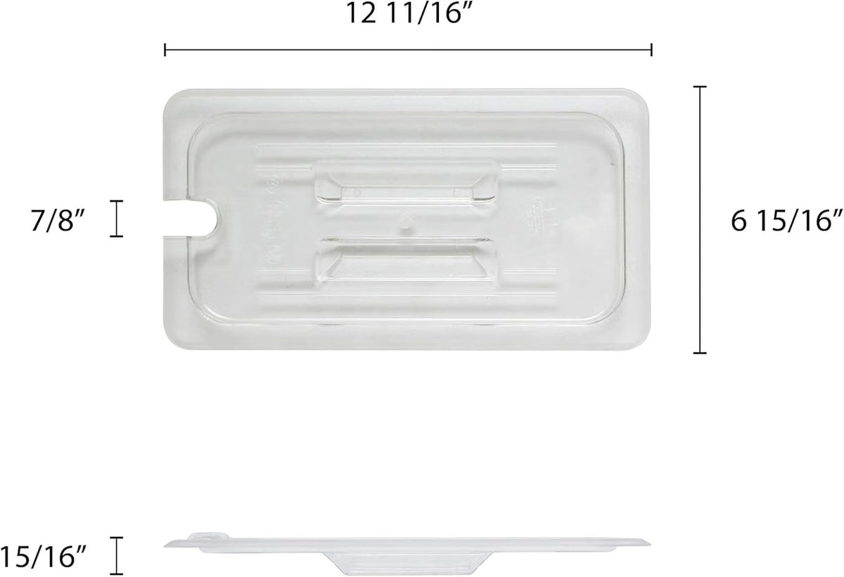 Solid Polycarbonate Food Pan Lid - Food Storage Container Cover Restaurant Commercial Hotel Pans Cover for Food Prep Fruits Vegetables Beans Corns