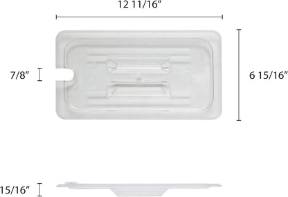 Solid Polycarbonate Food Pan Lid - Food Storage Container Cover Restaurant Commercial Hotel Pans Cover for Food Prep Fruits Vegetables Beans Corns