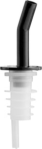 Flow Liquor Pourer with Black Collar Acrylonitrile Set of 12- Liquor Bottle Pourers Shot Dispenser Liquor Bottle Pourers Alcohol Pourers Bar Bartender Accessories