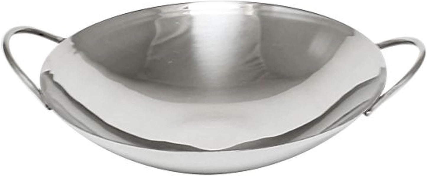 Stainless Steel Wok & Cover - Wok Cheese Melting Dome for Griddle Wok Stir Fry Pans Cover for Kitchen Home Restaurant
