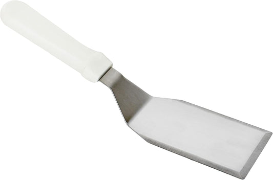 Flexible Solid Turner Stainless Steel with Plastic Handle- Burger Turner Scraper Turner Spatula for BBQ Grill Flat Top Griddle Kitchen Griddle Accessories