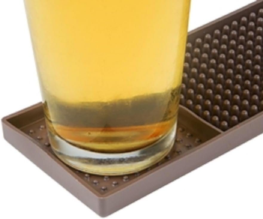 27" x 3-1/4" Long Rubber Bar Service No-Slip Mat- Bar Service Mat Service Mat Drying Bar Spill Mat for Counter Top Cafe Bar Kitchen Hotel Cocktail Perfect for Bars & Restaurants