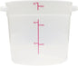 Round Food Storage Container Translucent Polypropylene- Commercial Food Storage Containers Meal Prep Containers Reusable Food Containers for Pantry Kitchen Storage Organization