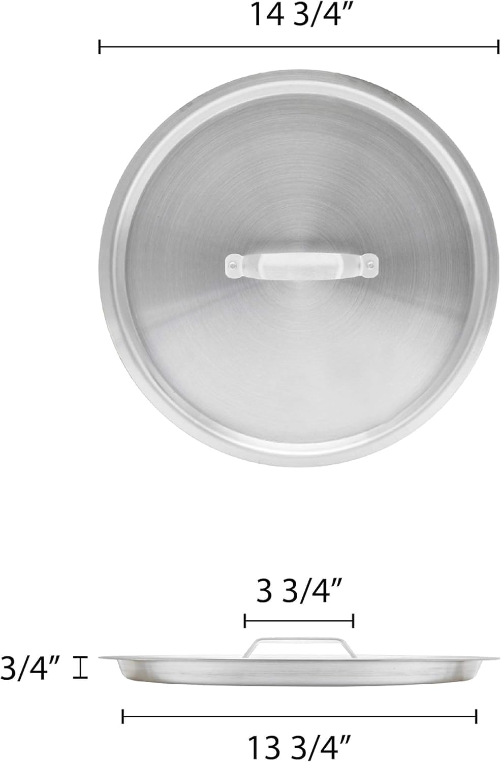 Aluminum 3.5mm Thickness Sauté Pan and Aluminum Cover - Cooking Pan Chef Cooking Pan Frying Pan Skillet for Home and Restaurant Cookware NSF Certified Dishwasher Safe