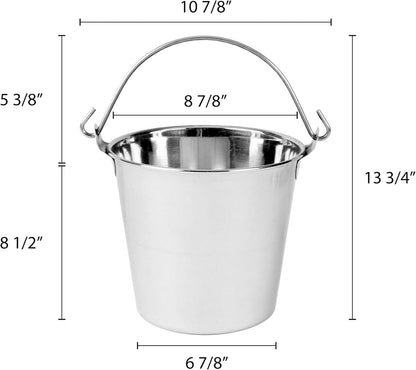Stainless Steel Pail Balti- Food Buffet Server for Fruit Vegetable Appetizer Fries Entrees Party Snack Buffet Chips Indian Dishes Serve ware for Vegetable and Curries