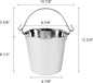 Stainless Steel Pail Balti- Food Buffet Server for Fruit Vegetable Appetizer Fries Entrees Party Snack Buffet Chips Indian Dishes Serve ware for Vegetable and Curries