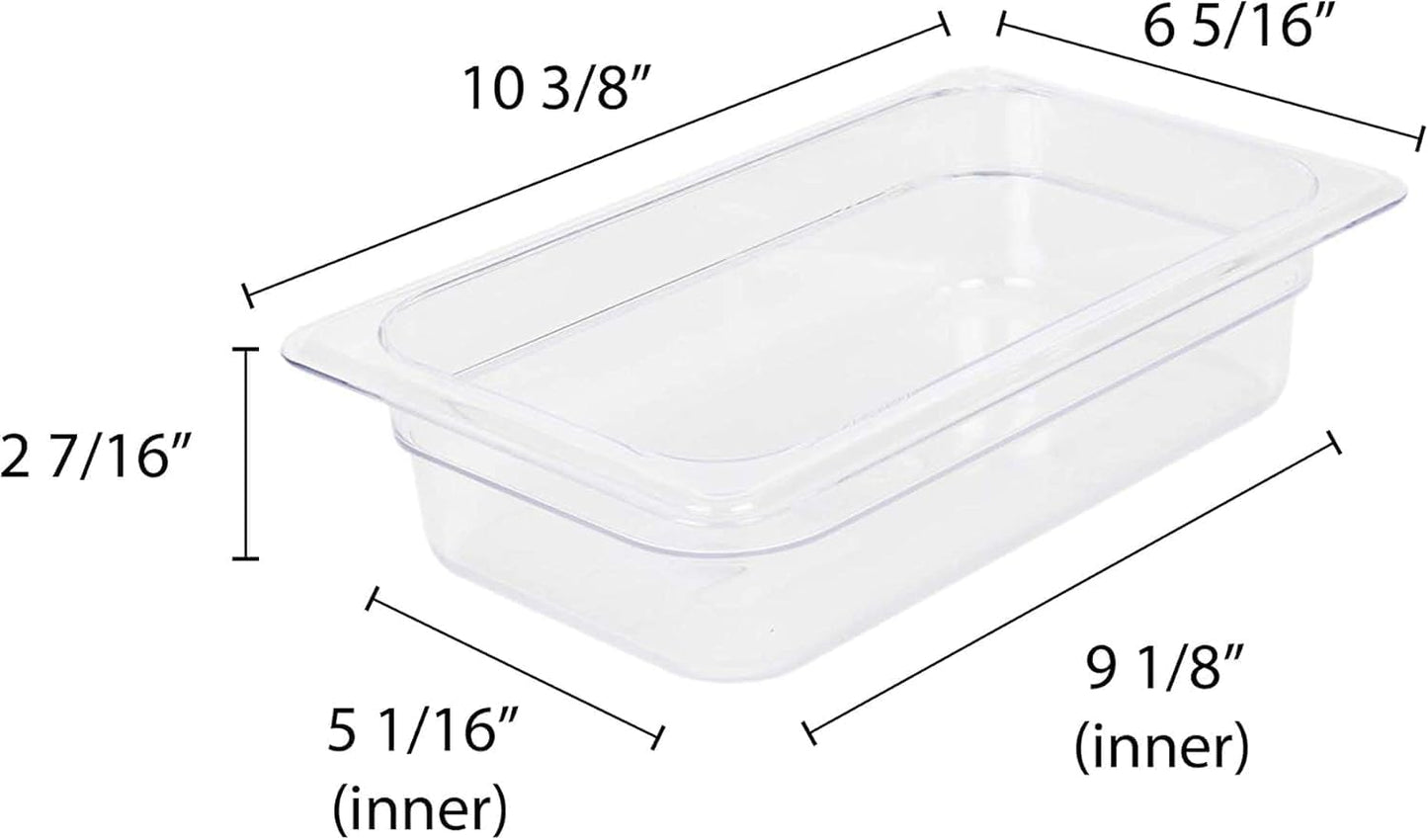 Deep Polycarbonate Food Pan - Commercial Restaurant Food Storage Containers Hotel Pans for Catering Buffets Restaurants Fruits Vegetables Corns