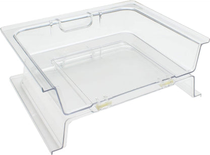 21" x 13" x 3" Full Size Polycarbonate Hinged Dome Cover Opens on both ends Clear Color- Food Pan Cover Pastry Cover Display Cover Serving Platter Covers Clear Food Pan