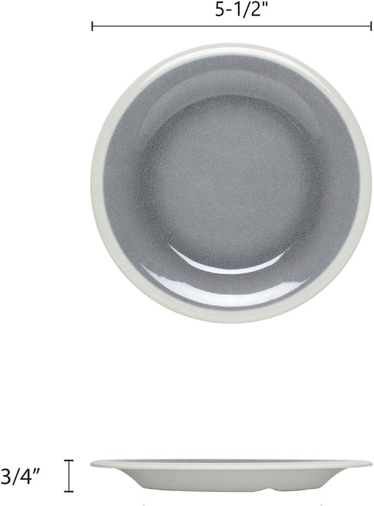 Graham Round Dinner Plates Wide Rim Melamine Set of 12- Dishwasher Safe Break-Resistant Reusable Plates Kitchen Plates Dinnerware Dishes for Home Kitchen Restaurants