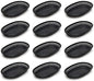 10-3/4" Oblong Fast Food Basket Plastic Set of 12- Fry Fast Food Reusable Foodservice Restaurant Diner Tray Plates Restaurant Deli Serving Chicken Burgers Sandwiches & Fries