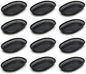 10-3/4" Oblong Fast Food Basket Plastic Set of 12- Fry Fast Food Reusable Foodservice Restaurant Diner Tray Plates Restaurant Deli Serving Chicken Burgers Sandwiches & Fries