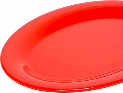 Oval Platter Pure Melamine Set of 12- Dishwasher Safe Break-Resistant Reusable Plates Kitchen Plates Dinnerware Serving Platter Dishes for Home Kitchen