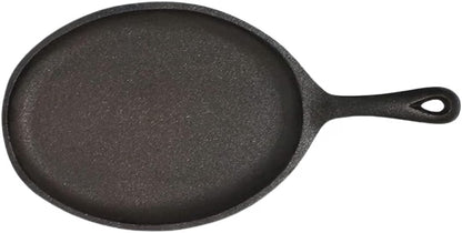 7" x 9-1/4" x 1-1/2" Cast Iron Skillet with Handle - Stackable Grill Skillet Sizzle Platter Fajita Pan Perfect for Meats Steak Fish Vegetables Home Kitchen Restaurant