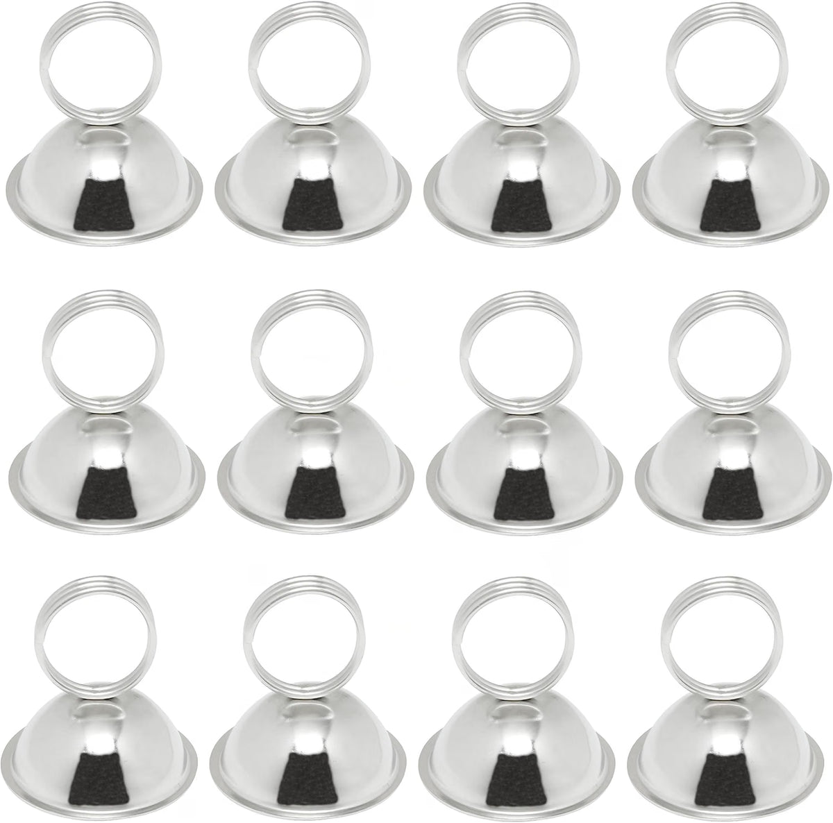 3 Ring Menu Clip Chrome Plated Iron Set of 12- Table Number Holders Place Card Holder Table Picture Holder Wire Photo Holder Clips Picture Note Photo Stand
