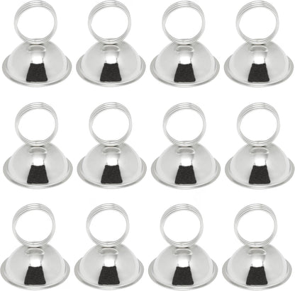 3 Ring Menu Clip Chrome Plated Iron Set of 12- Table Number Holders Place Card Holder Table Picture Holder Wire Photo Holder Clips Picture Note Photo Stand