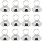 3 Ring Menu Clip Chrome Plated Iron Set of 12- Table Number Holders Place Card Holder Table Picture Holder Wire Photo Holder Clips Picture Note Photo Stand