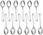 Set of 12 Stainless Steel - Steel Flatware Silverware Cutlery Kitchen Tableware for Home Restaurant for Stirring Coffee Dessert Cake Ice Cream Cappuccino