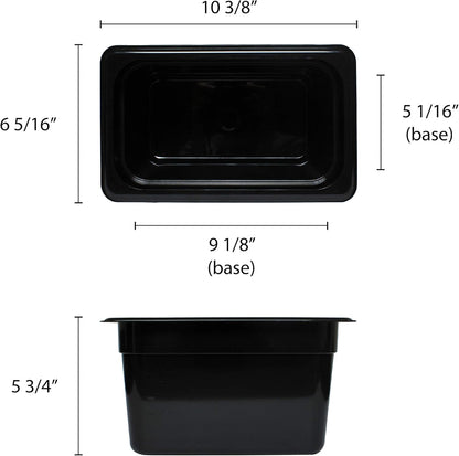 Deep Polycarbonate Food Pan - Commercial Restaurant Food Storage Containers Hotel Pans for Catering Buffets Restaurants Fruits Vegetables Corns