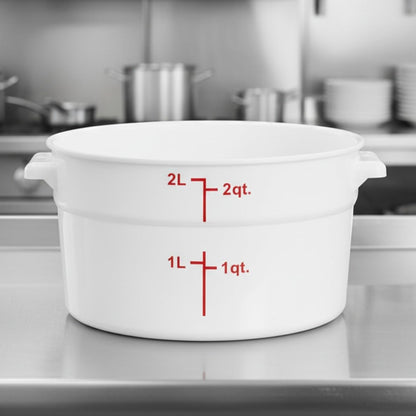 Round Food Storage Container Polypropylene - Commercial Food Storage Containers Meal Prep Containers Reusable Food Containers for Pantry Kitchen Storage Organization