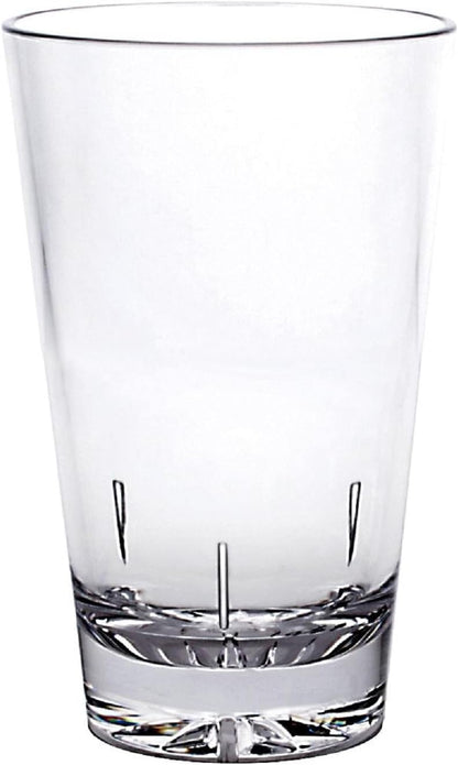 Mixing Glass Polycarbonate with Starburst Heavy Base Clear Color Comes in each- Beverage Plastic Drinking Glass Shatterproof Drinking Cup Reusable Drinking Tumbler Plastic
