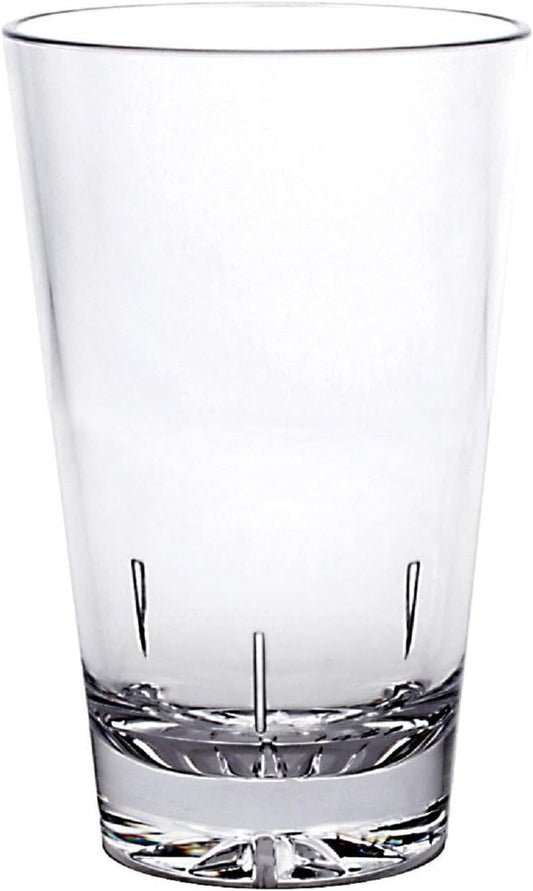 Mixing Glass Polycarbonate with Starburst Heavy Base Clear Color Comes in each- Beverage Plastic Drinking Glass Shatterproof Drinking Cup Reusable Drinking Tumbler Plastic