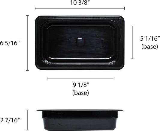 Deep Polycarbonate Food Pan - Commercial Restaurant Food Storage Containers Hotel Pans for Catering Buffets Restaurants Fruits Vegetables Corns