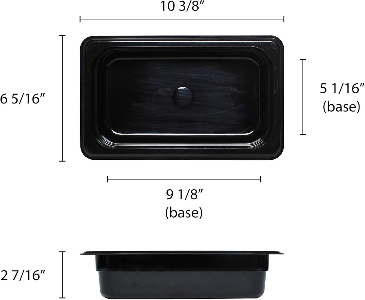 Deep Polycarbonate Food Pan - Commercial Restaurant Food Storage Containers Hotel Pans for Catering Buffets Restaurants Fruits Vegetables Corns
