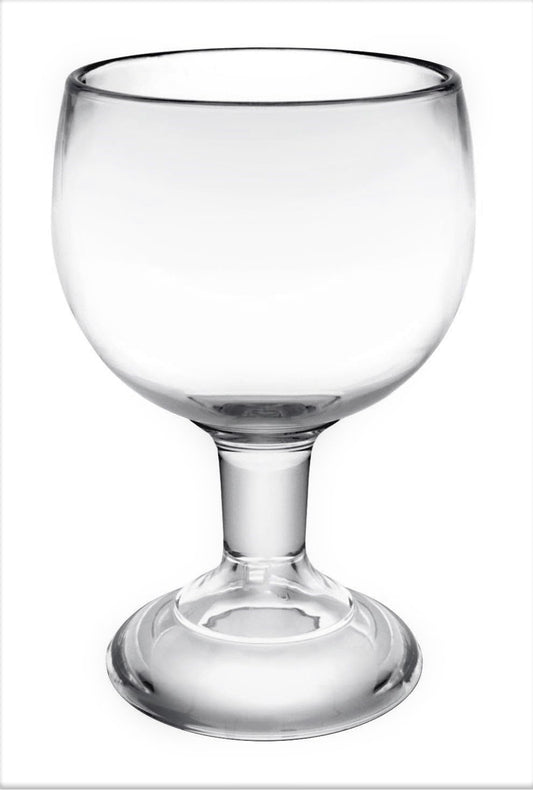 24 oz Schooner Polycarbonate with Heavy Base Clear Color Comes in Each- Liquor Plastic Stemware Large Shrimp Cocktail Glasses Goblet Large Stemmed Glass for Coronaritas Margaritas