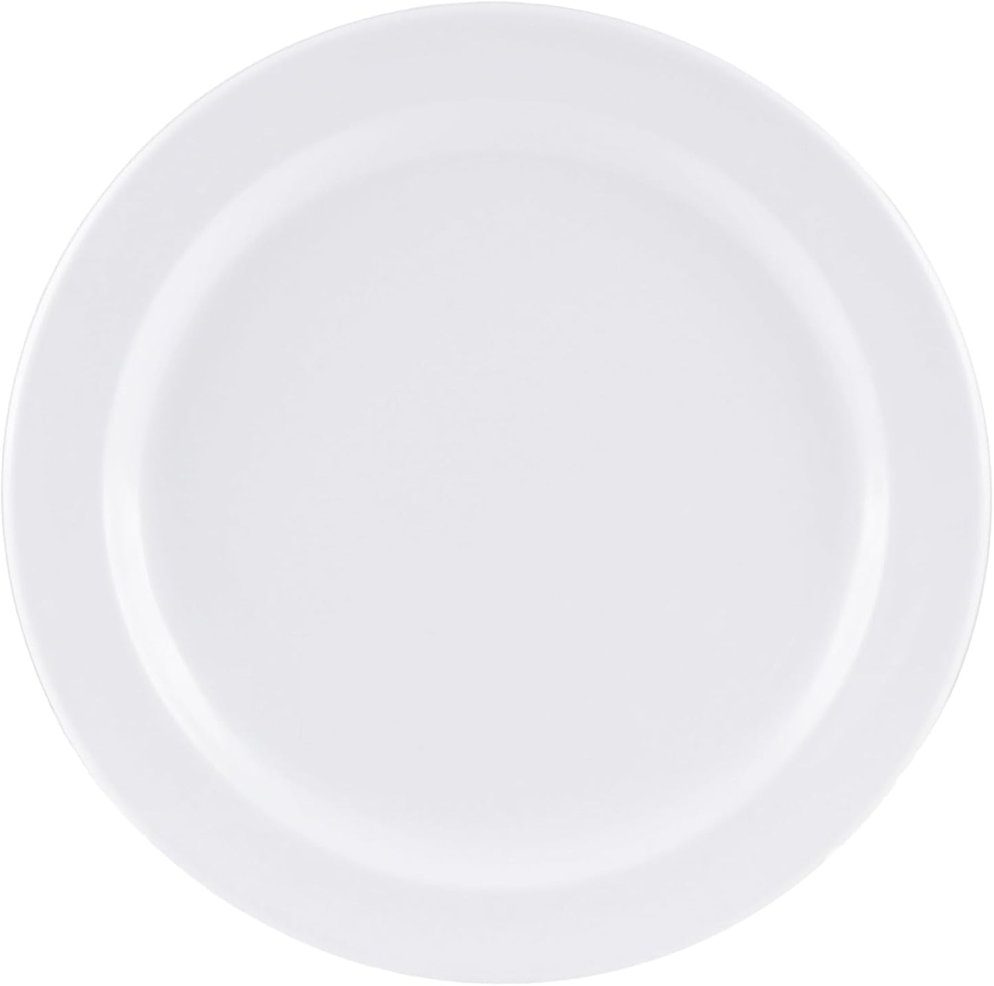 Round Plate Melamine Set of 12- Reusable Plates Kitchen Plates Dinnerware Serving Platter Dishes Dishwasher Safe Break-Resistant for Home Kitchen