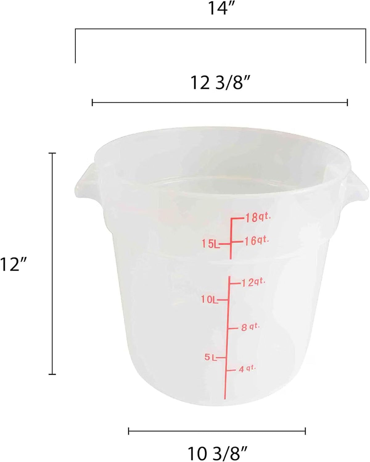 Round Food Storage Container Translucent Polypropylene- Commercial Food Storage Containers Meal Prep Containers Reusable Food Containers for Pantry Kitchen Storage Organization